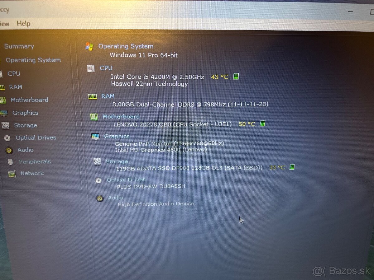 Lenovo B5400 s Intel i5,8gb ram,SSD a 15,6"HD LCD - 2
