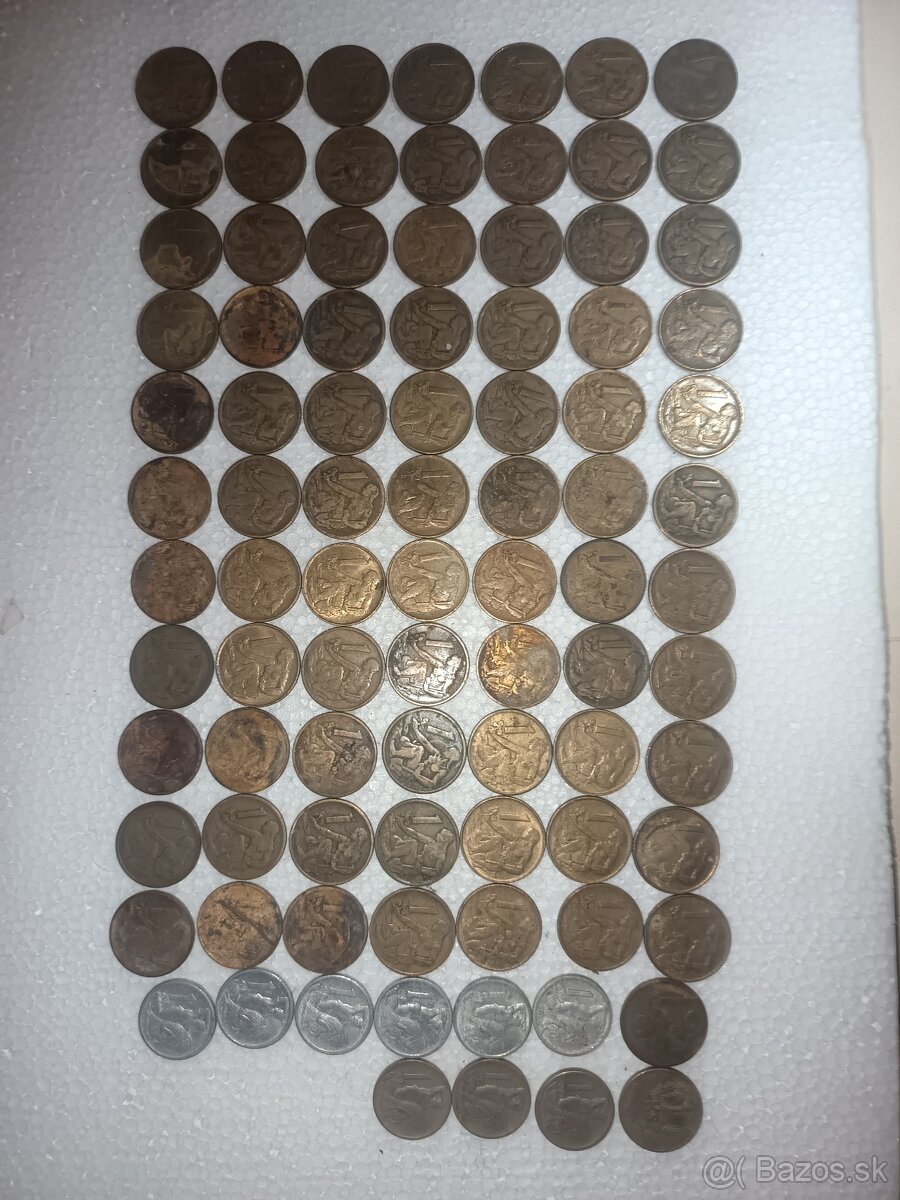 Predám mince ČSR 1kc - 2