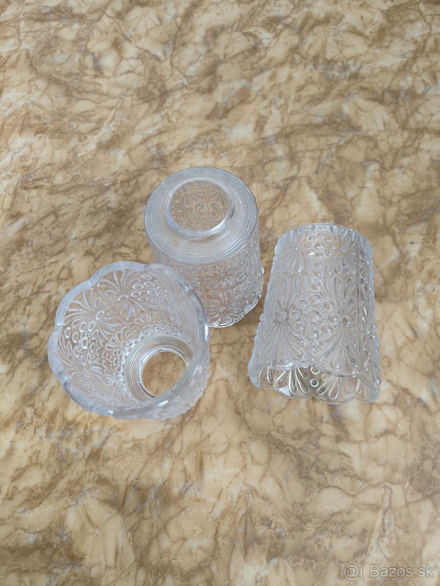 Staré retro sklenené tienidlá - 2