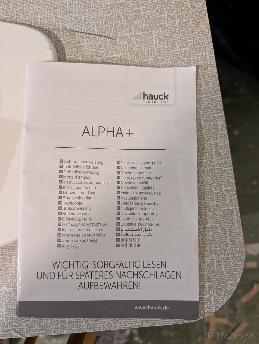Rastúca stolička Hauck Alpha+ - 2