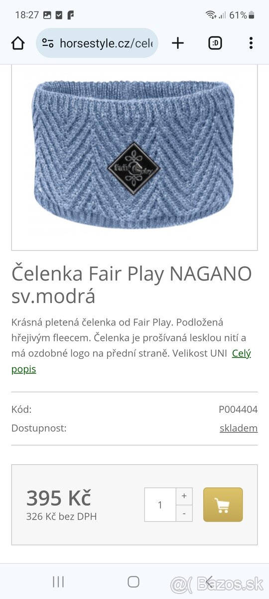 Jazdecká čelenka - 2