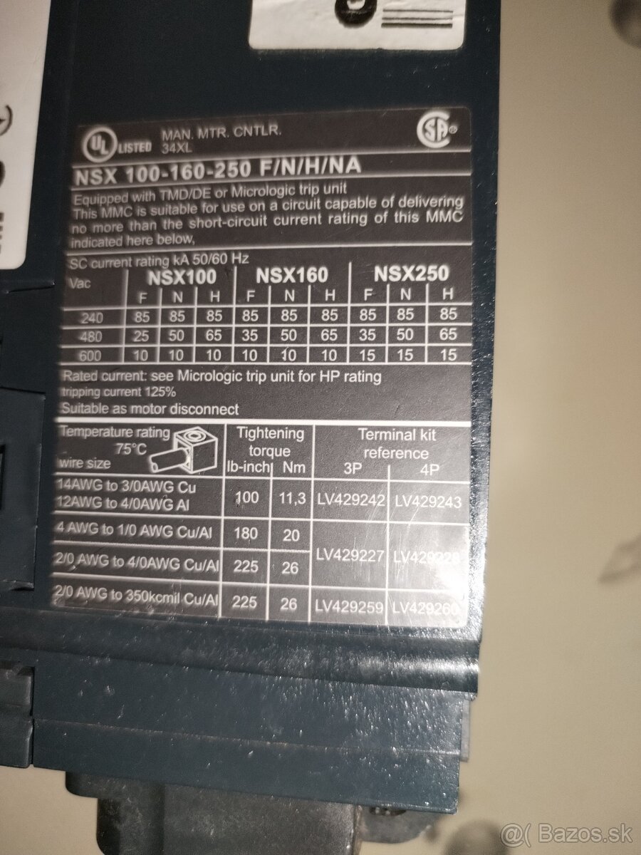 Výkonový jistič Compact NSX160F - 160 A - 3P - 2