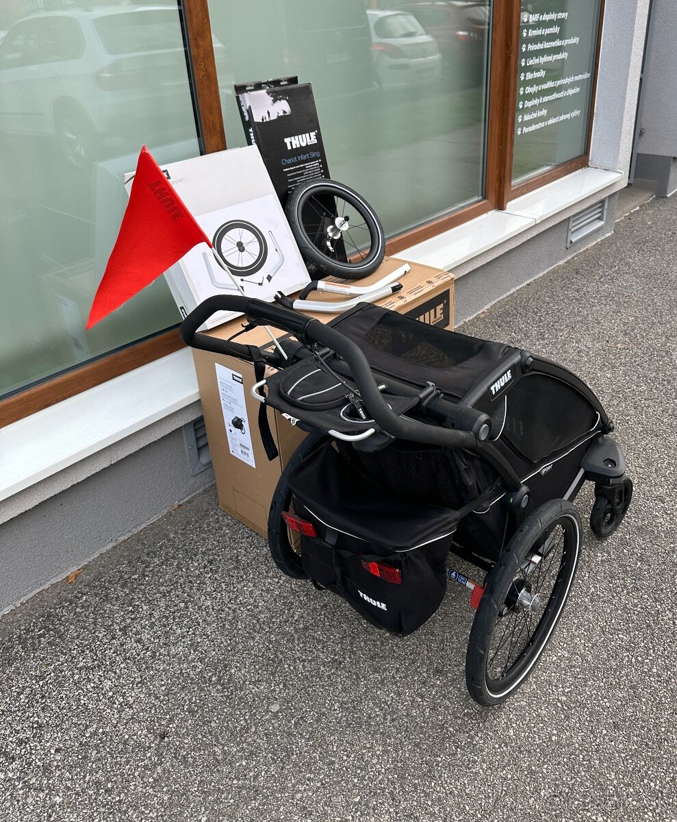 Thule Chariot sport single + doplnky - 2