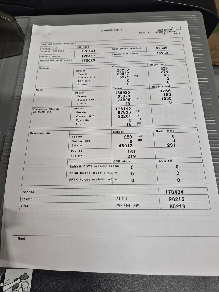 Konica Minolta bizhub C458 - 178434 strán - 2