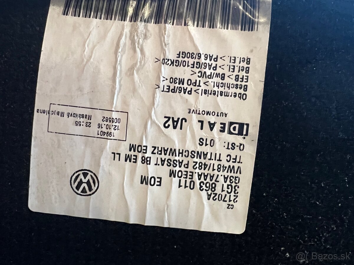 VW Passat B8 - textilné koberce - 2