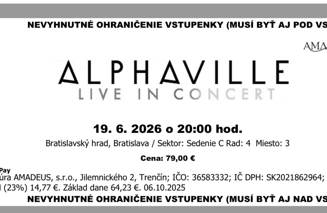 Alphaville Bratislava 19.6.26 - 2