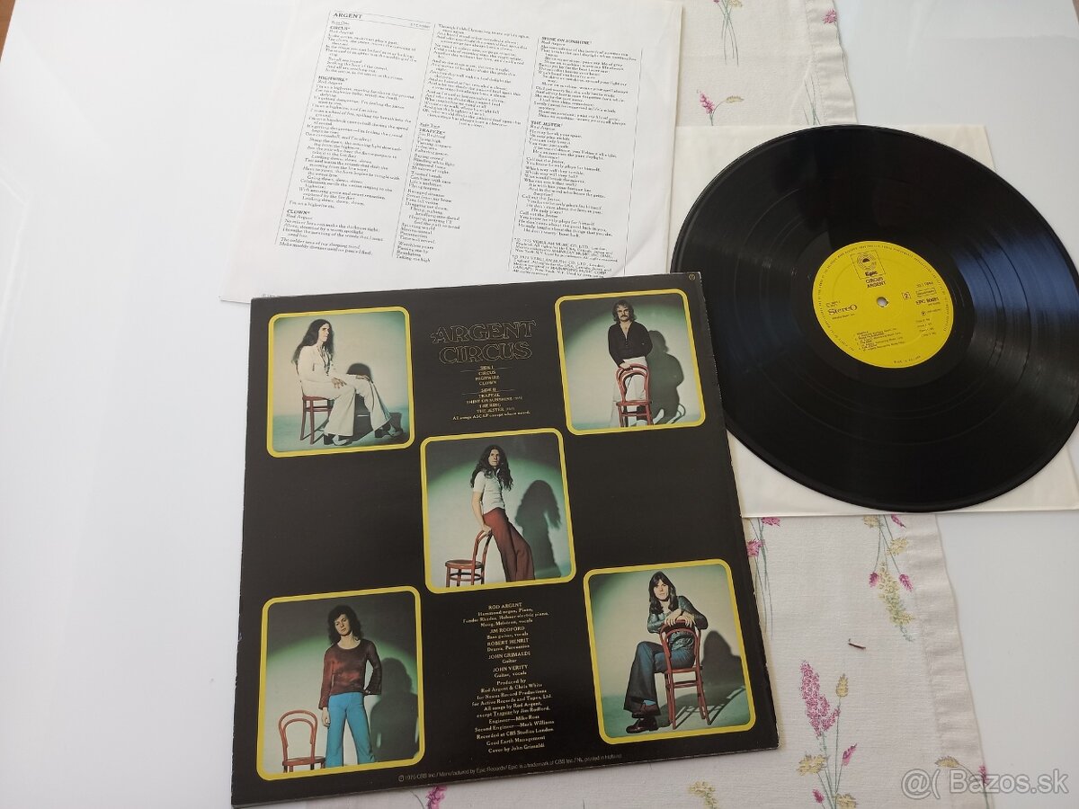 ARGENT „Circus“ /Epic 1975/ +orig. vnut. ob/texty, progresiv - 2