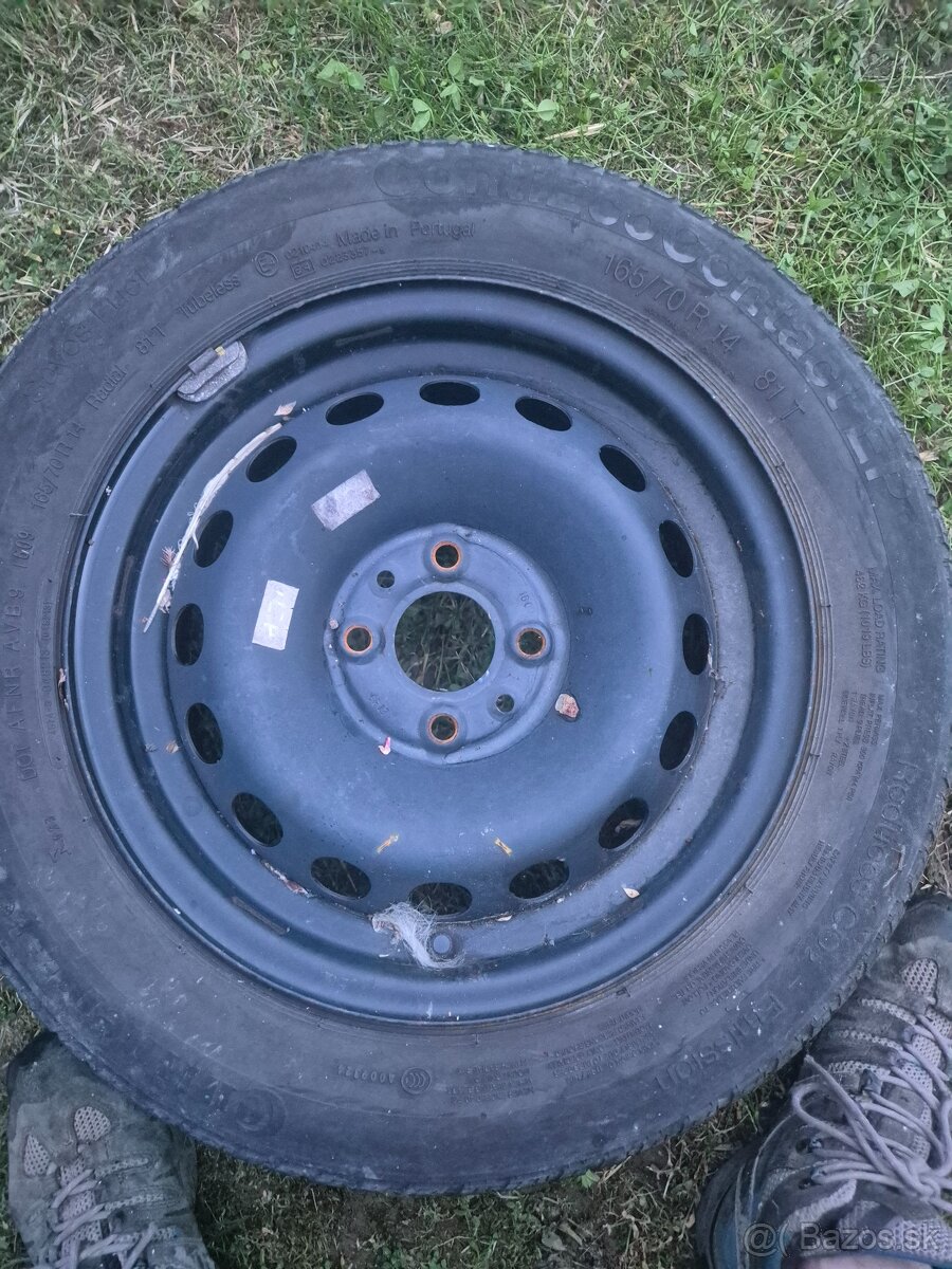 Predam pneumatiky s diskami 165/70 R14 - 2