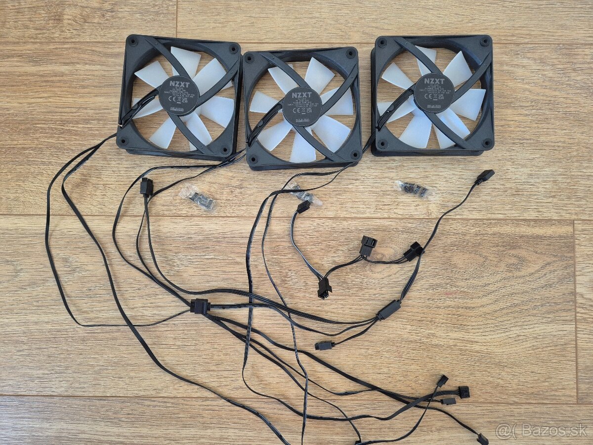 Predám tri ventilátory NZXT 120mm, 3 pin, ARGB - 2