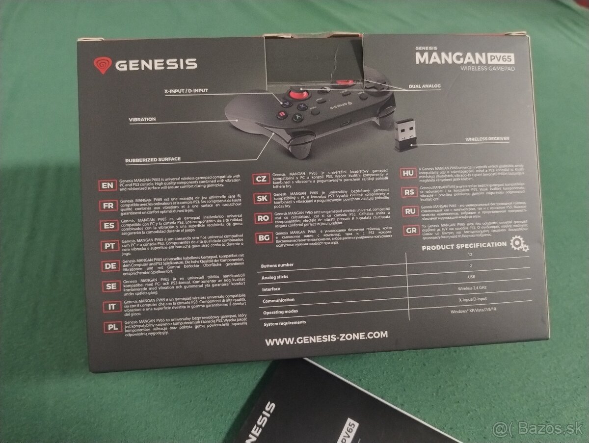 Predám bezdrôtový gamepad Genesis Mangan PV65 - 2