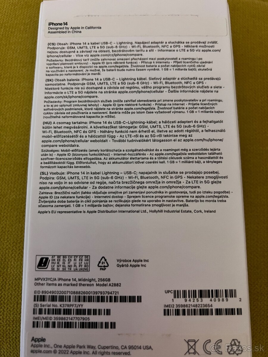 Predám IPhone 14 256gb - 2