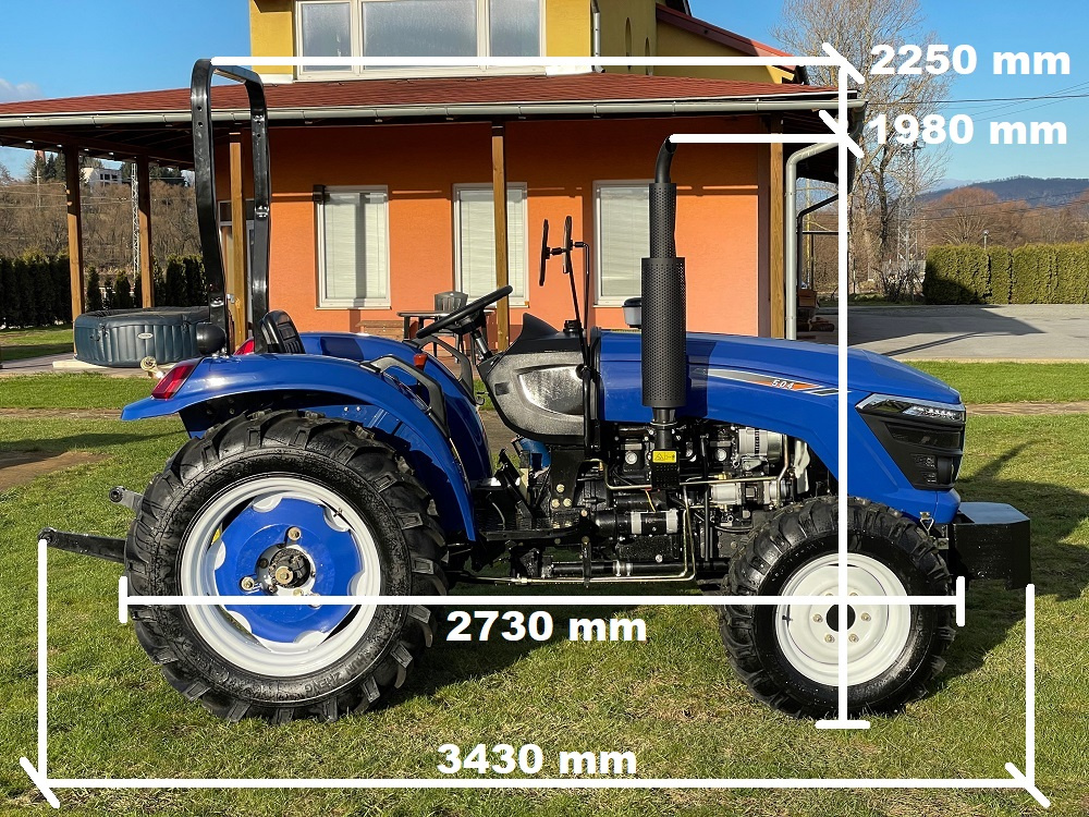 Traktor 504 (50 koní) s pneu 7.50-16/11.2-24 - 2