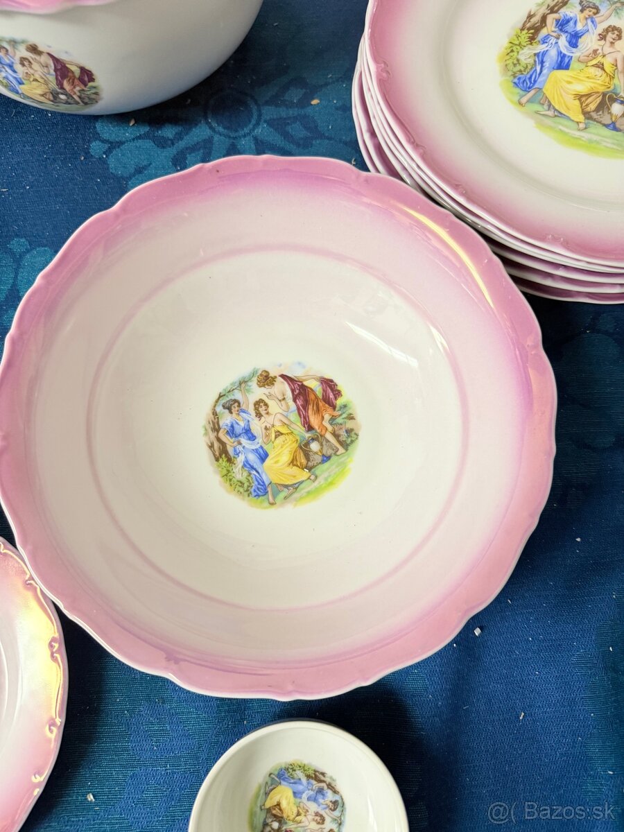 Raritna luxusna obedova suprava Czechoslovakia tri gracie - 2