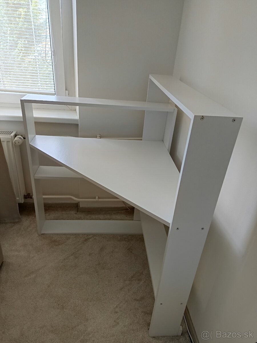 Biely rohovy pracovny stol - 2