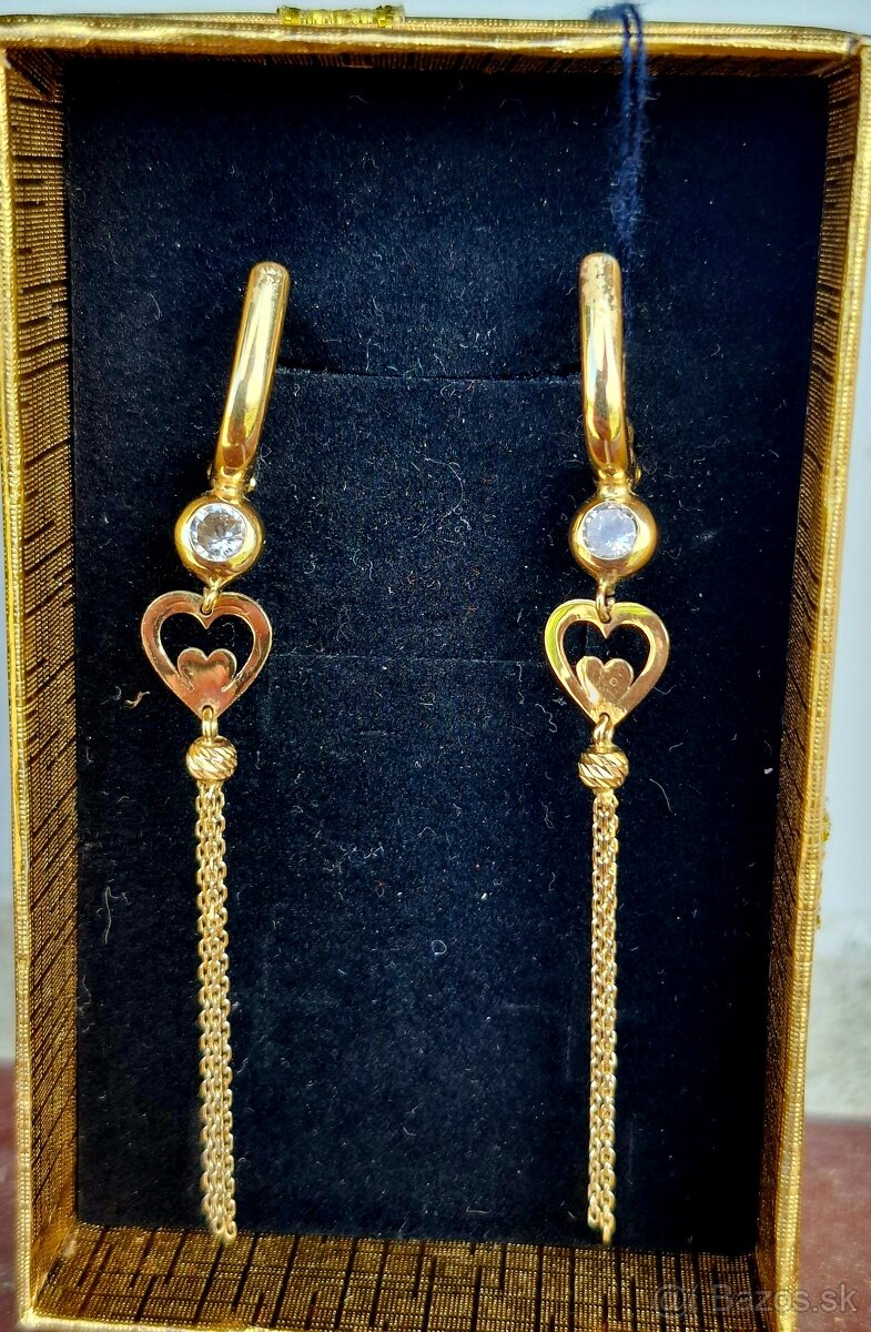 Zlate nausnice retiazkove - 2