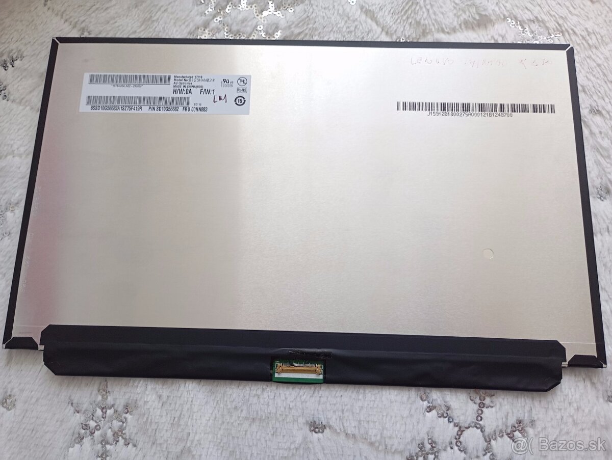 predám 12,5" LED SLIM displej z notebooku B125HAN02 - 2