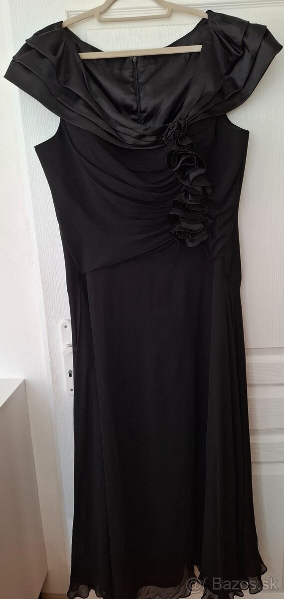 Šaty spoločenské čierne 50 - 52 - 2