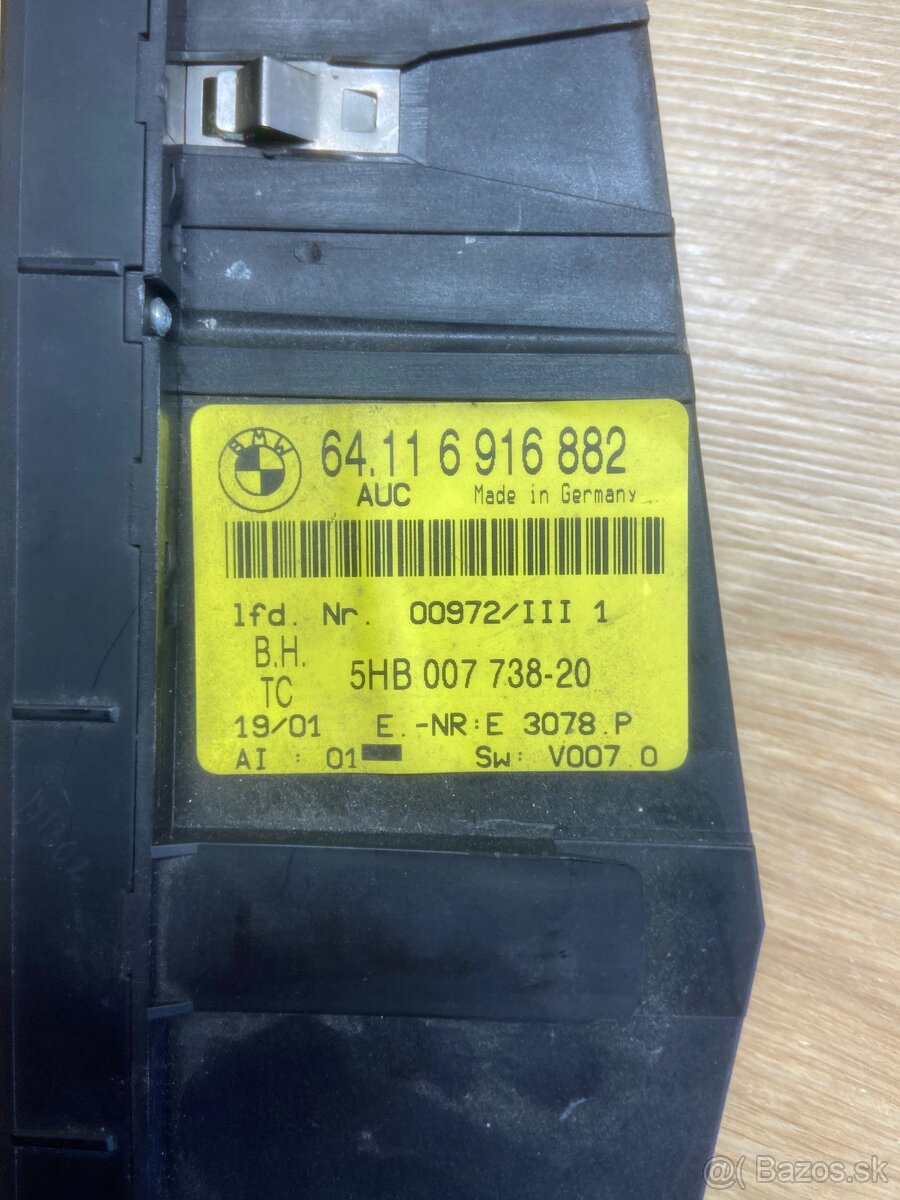 BMW e46 ovládanie klimatizácie - 2