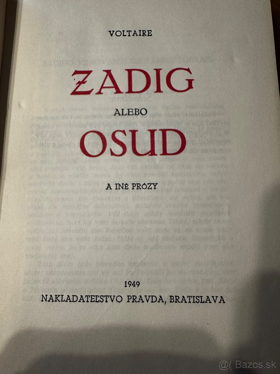 Zadid alebo osud - voltaire - 2