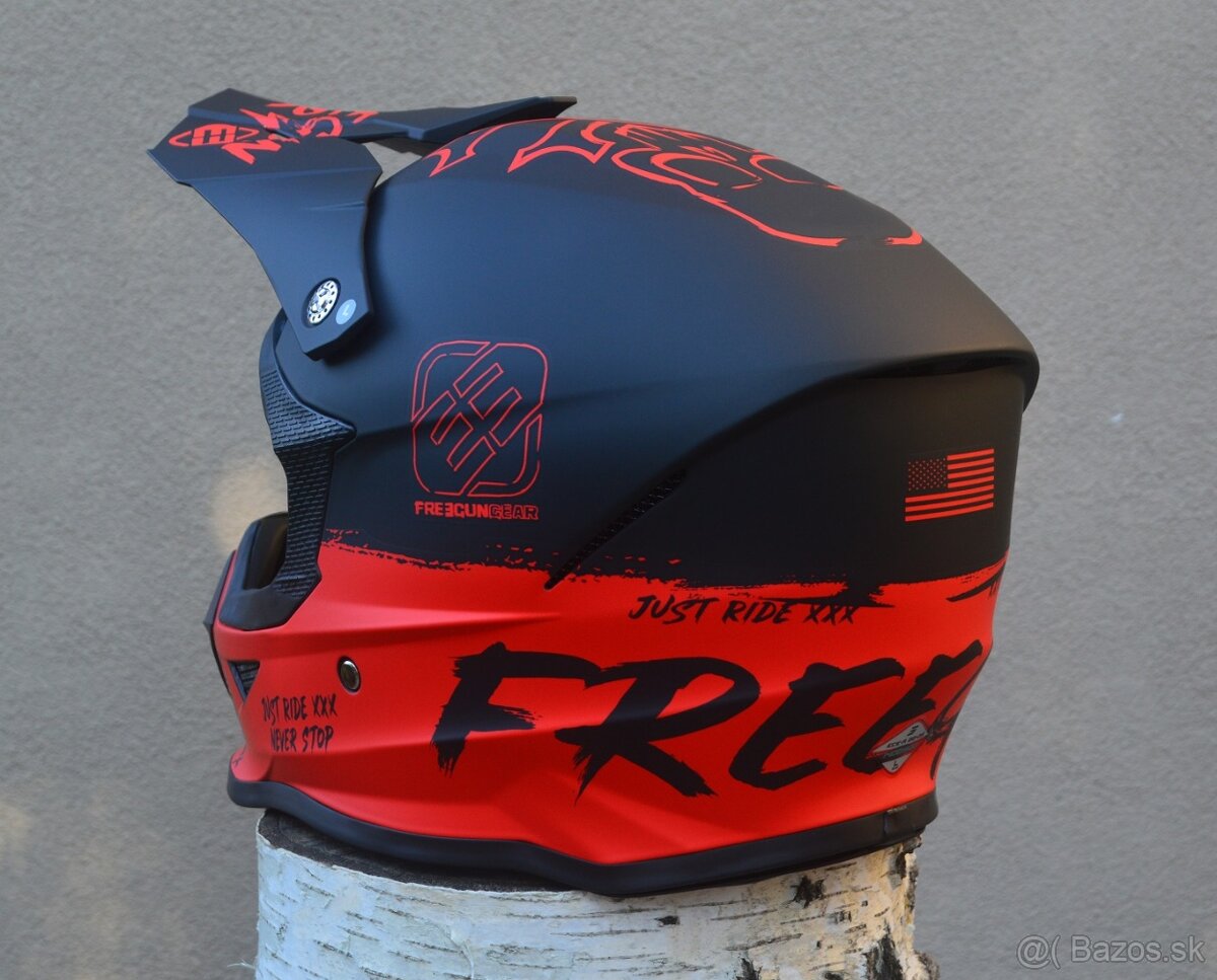 FREEGUN shot mx helma okuliare červené - 2