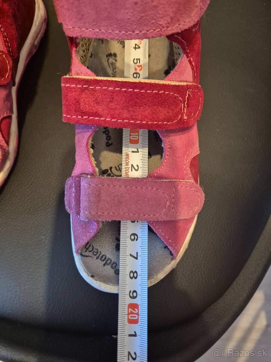 Detské ortopedické kožené prezúvky vd 18.5cm - 2