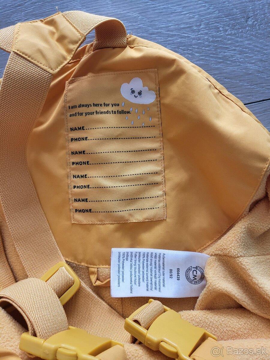 Nohavice outdoor/do dazda zlte - 2