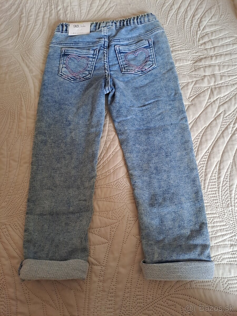 Dievčenské džínsy veľkosť 98 - 2
