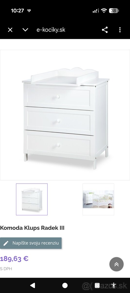 Masívna komoda na prebaľovanie - 2