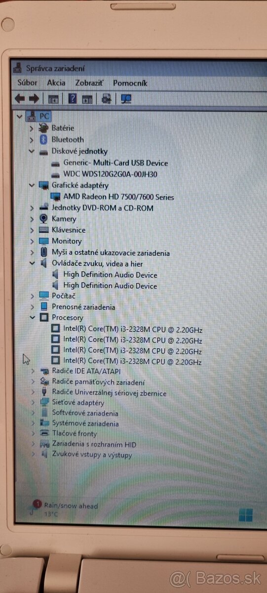 15.6" Toshiba Satellite PRO C855 i3-2328m/SSD/8GB RAM - 2