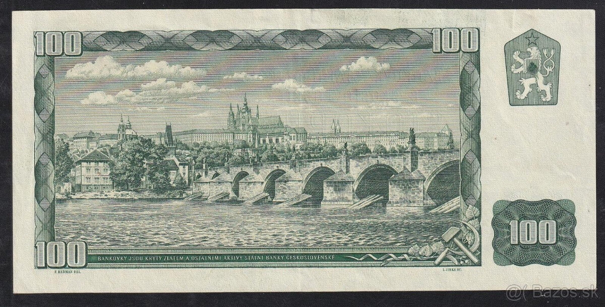 100 Kčs 1961 vzácna séria X 14 - 2