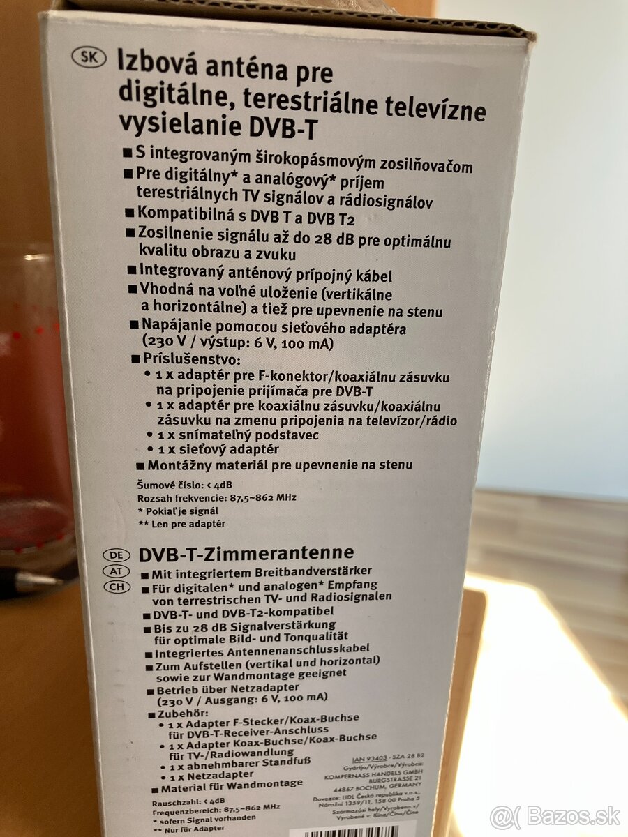 Izbová anténa DVB-T/DVB-T2 s integrovaným zosilňovačom - 2