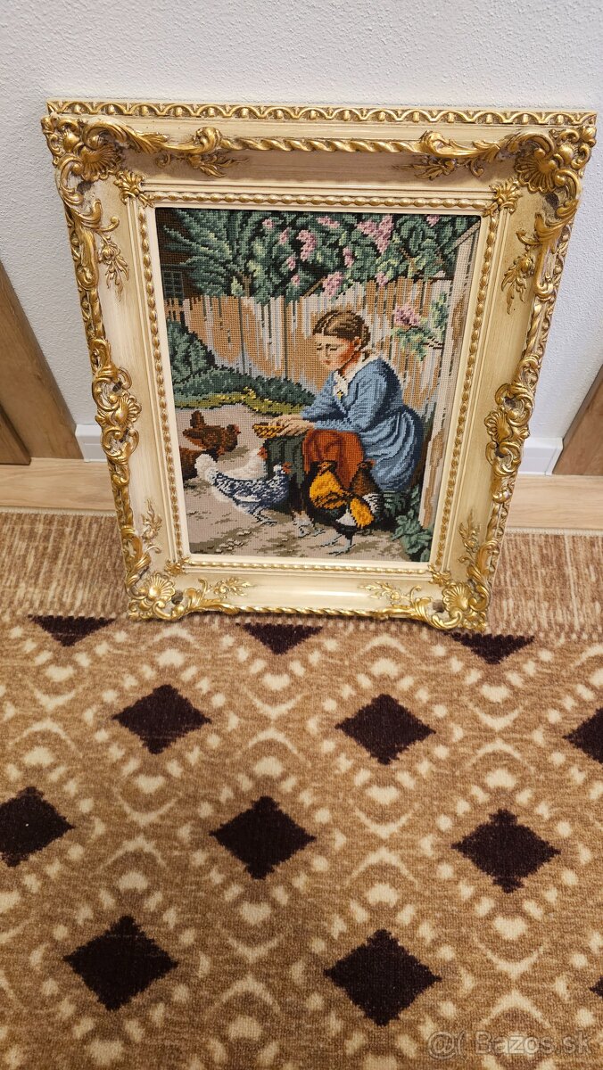 Predám gauc biedeermeier a k tomu starodávne obrazy - 2