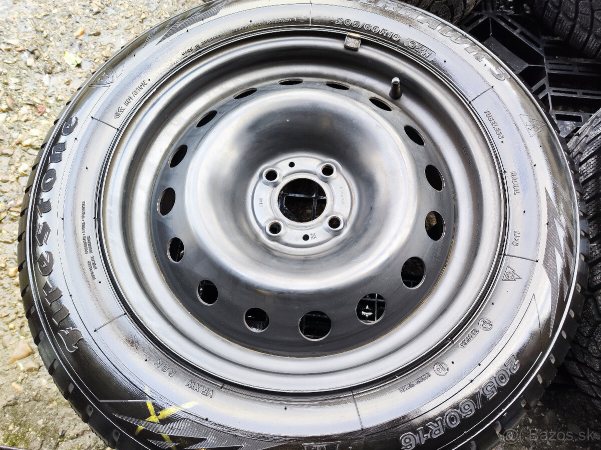 Sada plech=4x100= orig.RENAULT=s pneu=205/60 R16 - 2