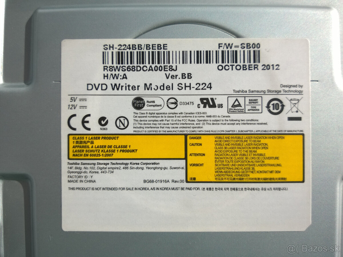 DVD mechanika Writer Model SH-224 - SATA - 2