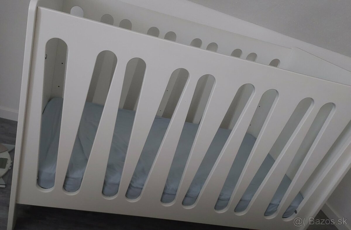 Detská postieľka biela 120x60 - 2