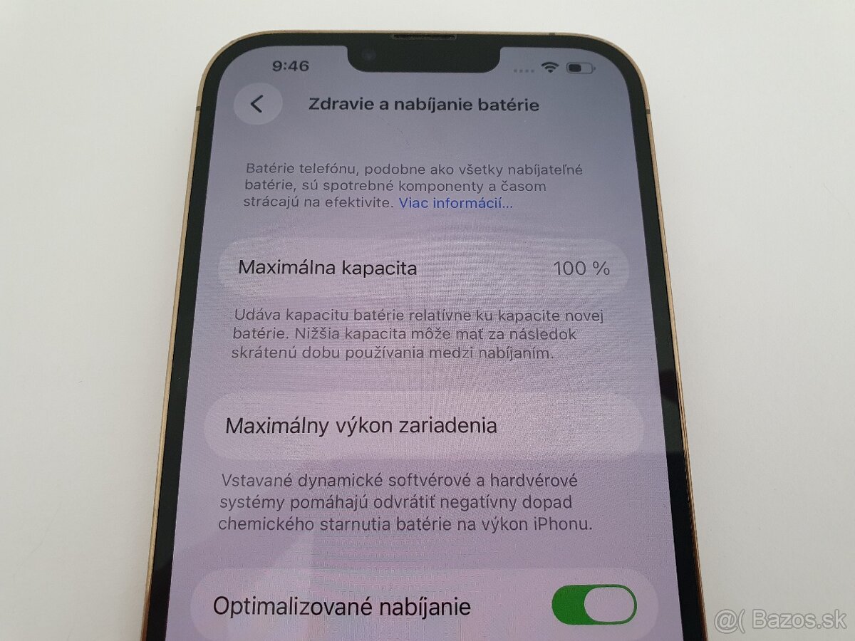 iPhone 13 PRO Max 128GB 100% kapacita batérie ZLATY - 2