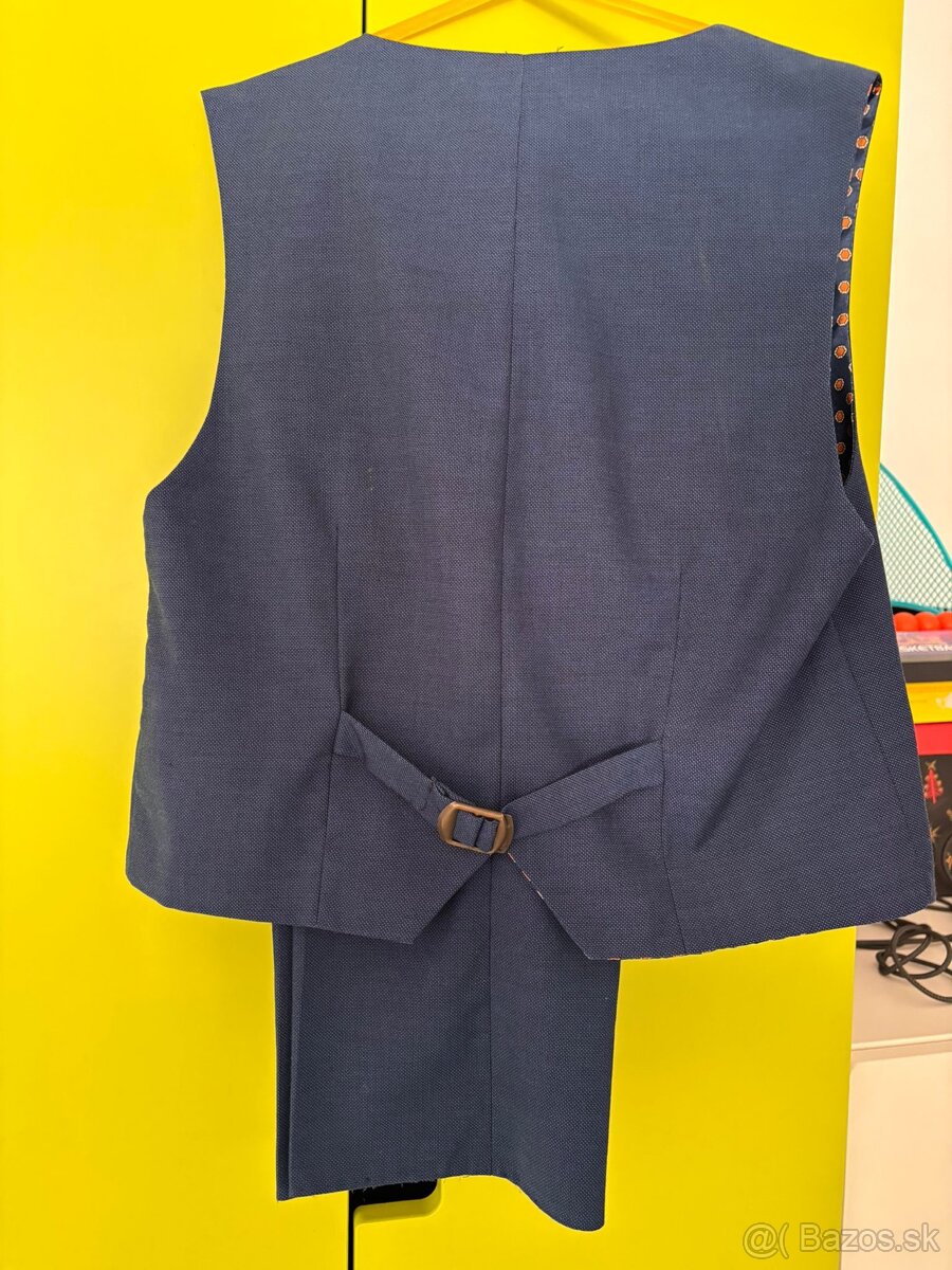 clapčenské nohavice + vesta 134 - 2