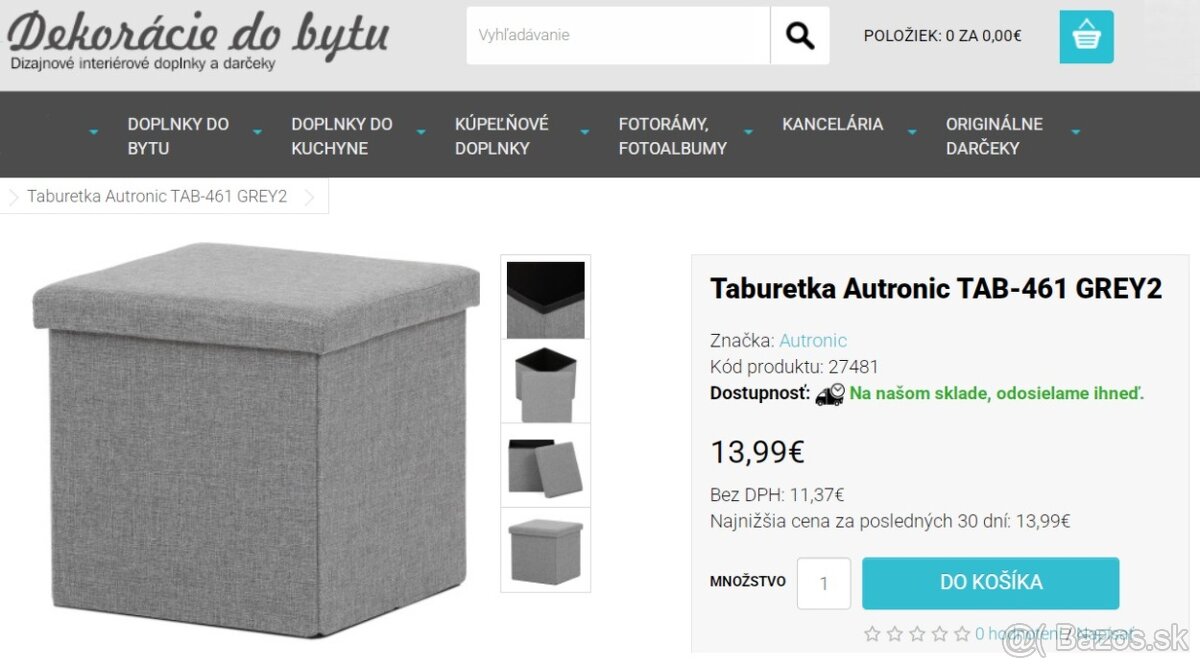 Taburetka. 2 ks. len za 10 € - 2