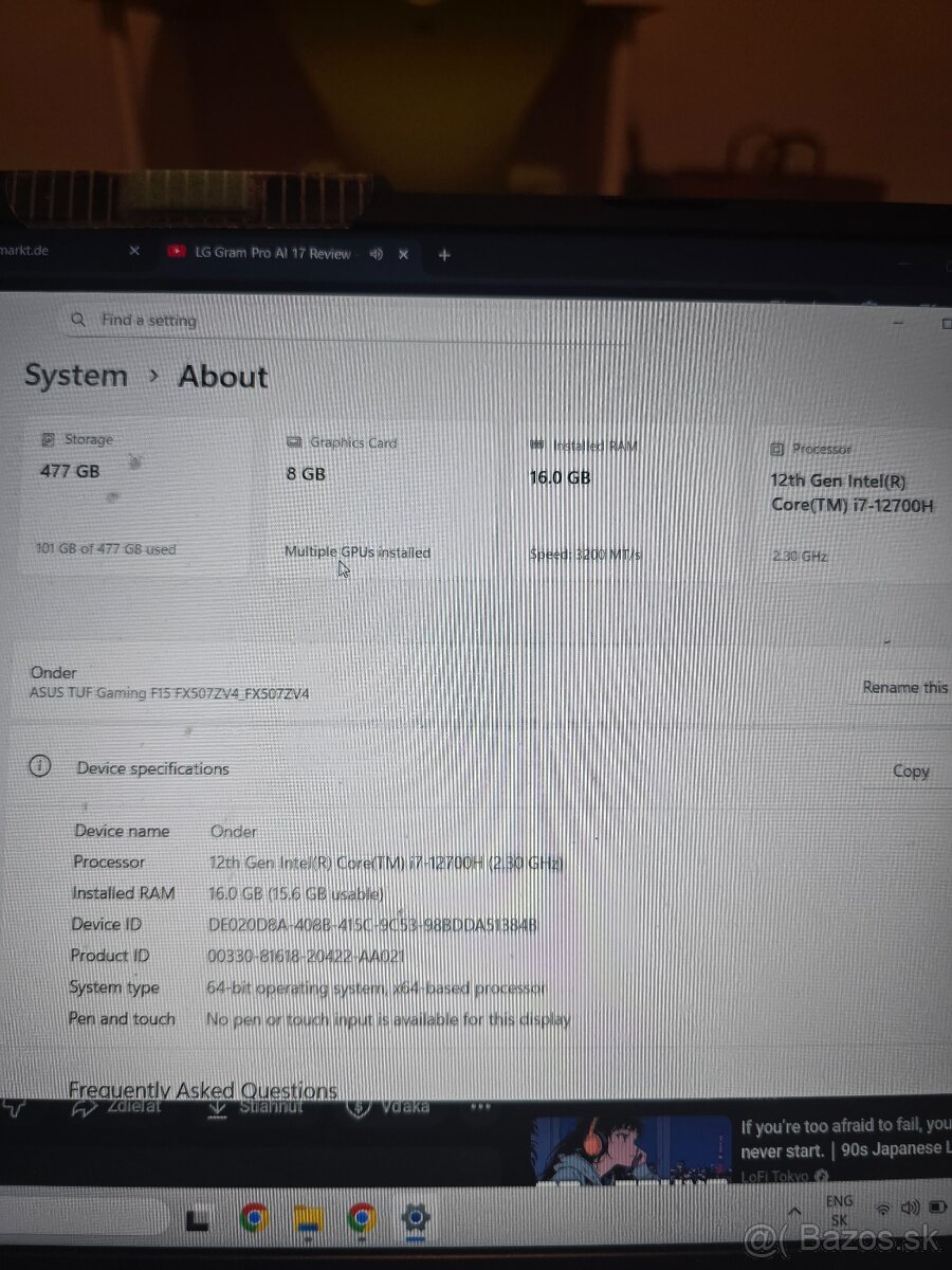 Asus TUF gaming Laptop - 2