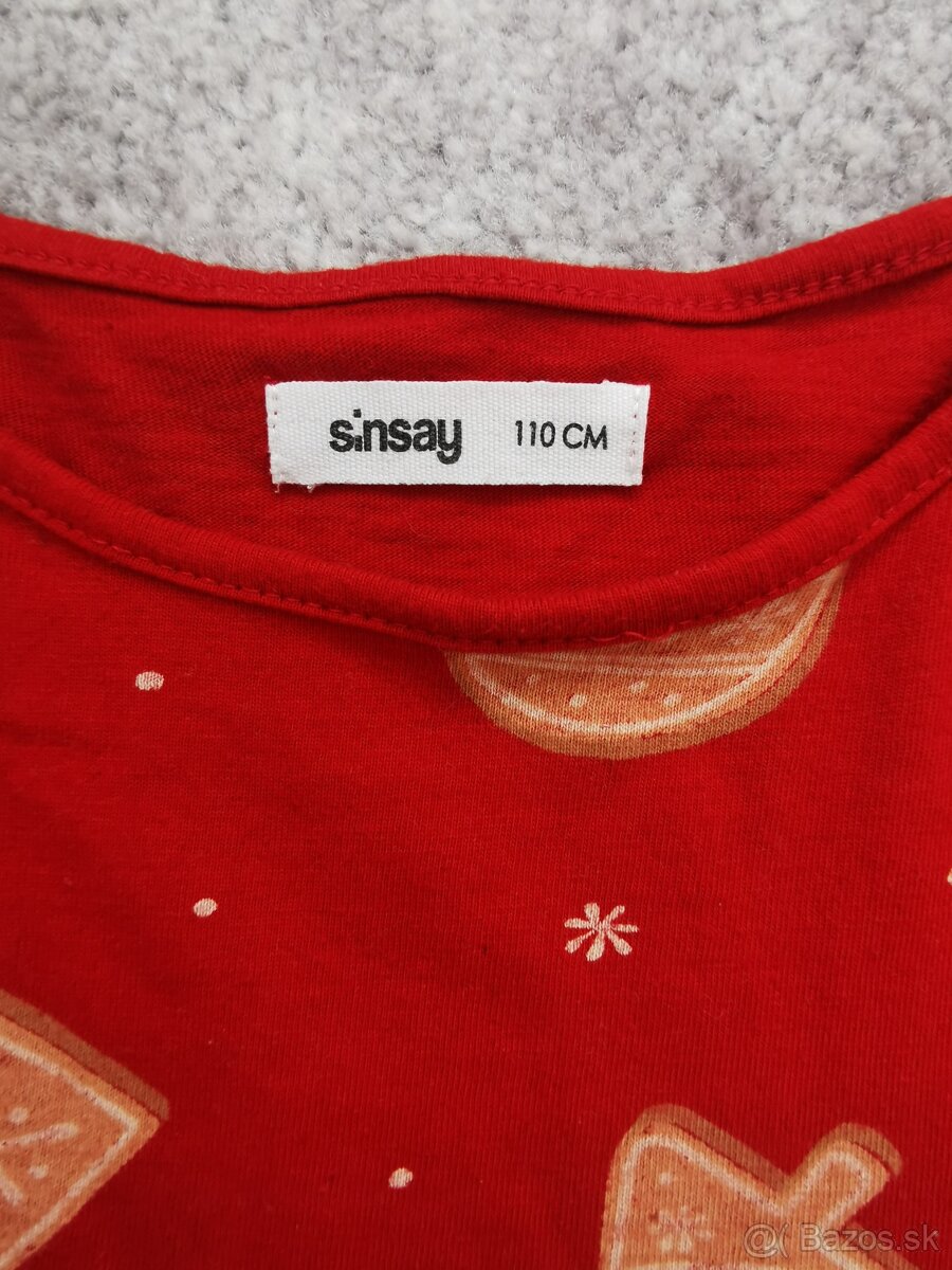 Vianočné dievčenské šaty veľ. 110 (3-4r) - 2