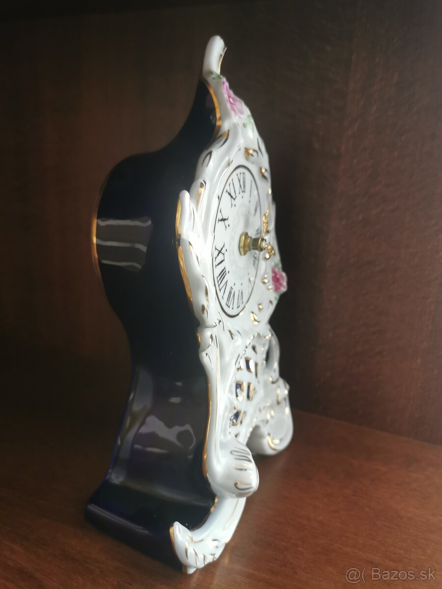 Royal Dux-porcelánové hodiny, funkčné - 2