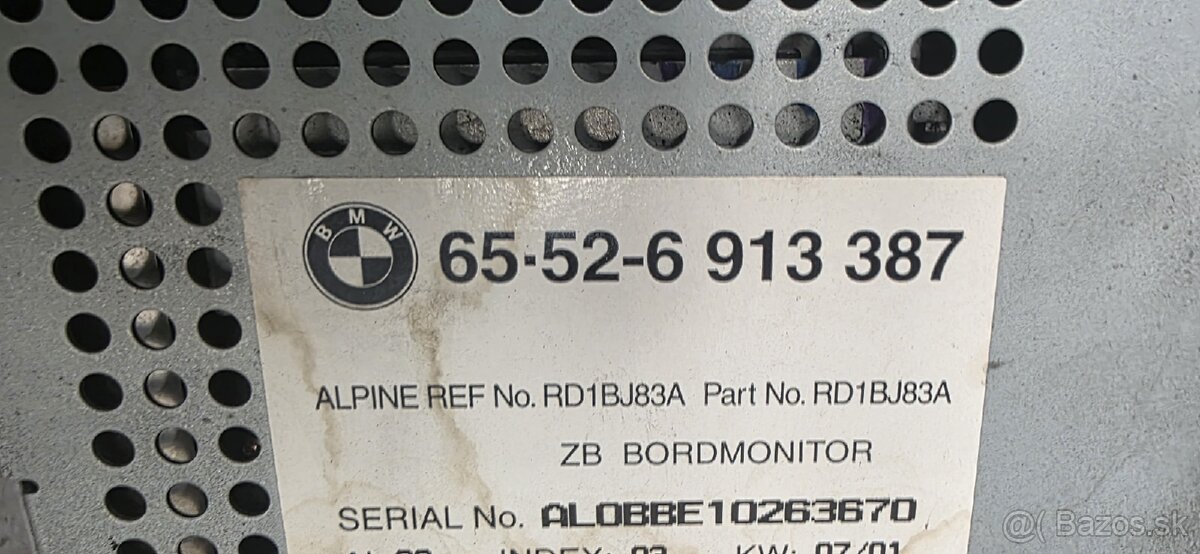 Obrazovka 16:9 BMW 65-52-6 913 387 - 2