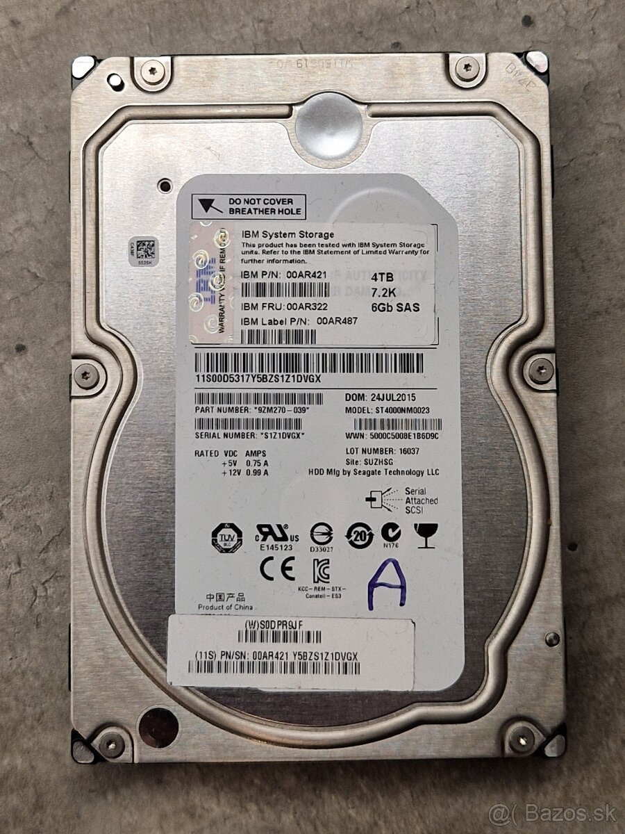 Kompletný set diskov SAS 5 x 4TB plus Dell H310 RAID karta - 2