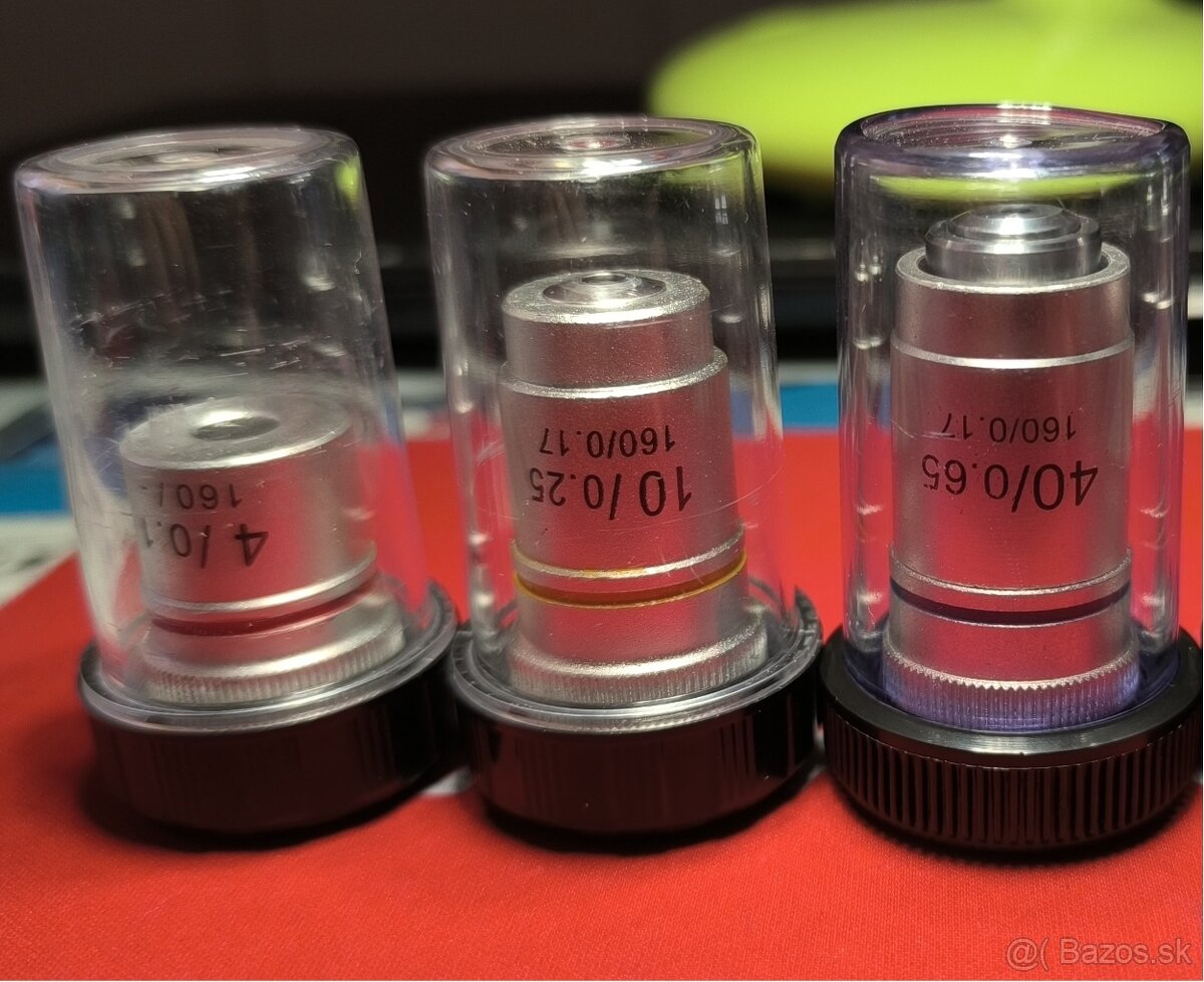 DIN semi - plan achromatické objektívy sada 3ks - 2