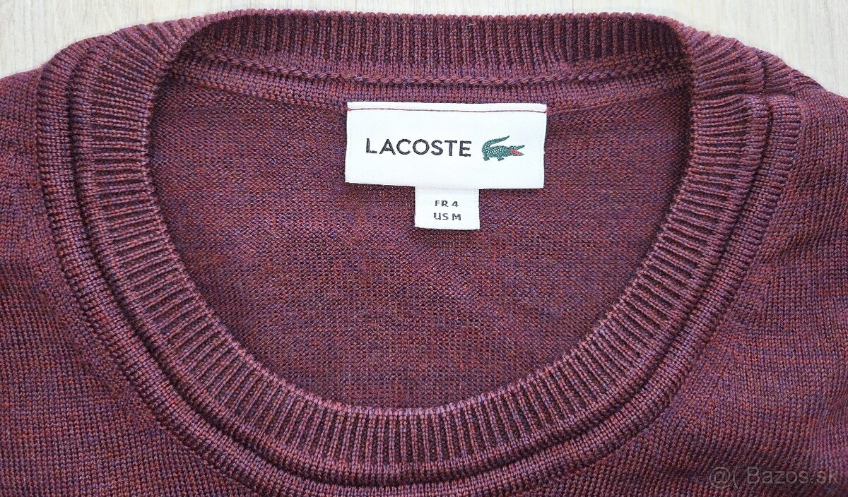 Lacoste - Pánsky sveter (bordový) - 2