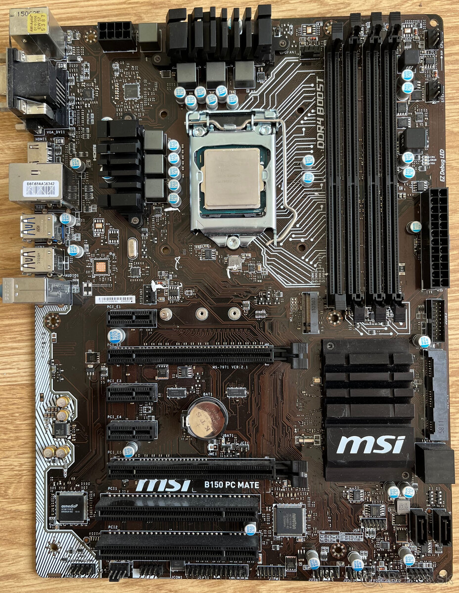 Predam zakladnu dosku MSI B150 s CPU, RAM a chladicom - 2