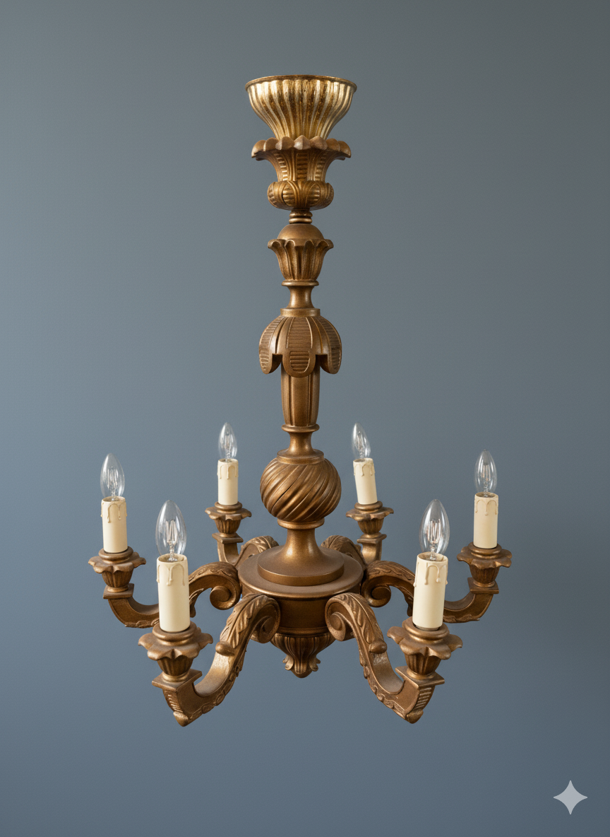 Predám drevený luster v klasickom štýle - 2