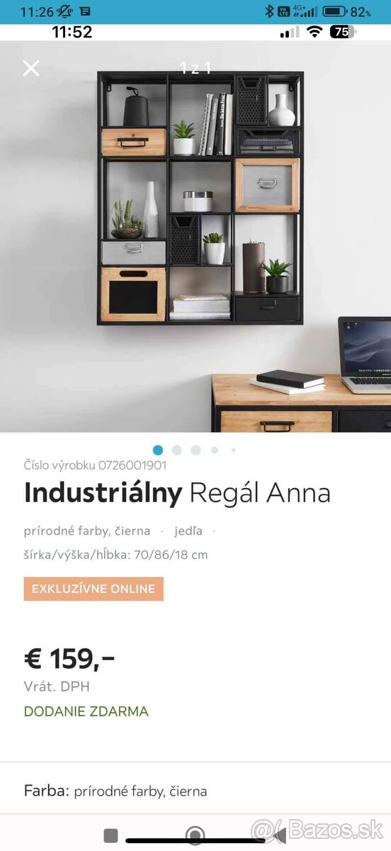 Policový regál Anna - 2