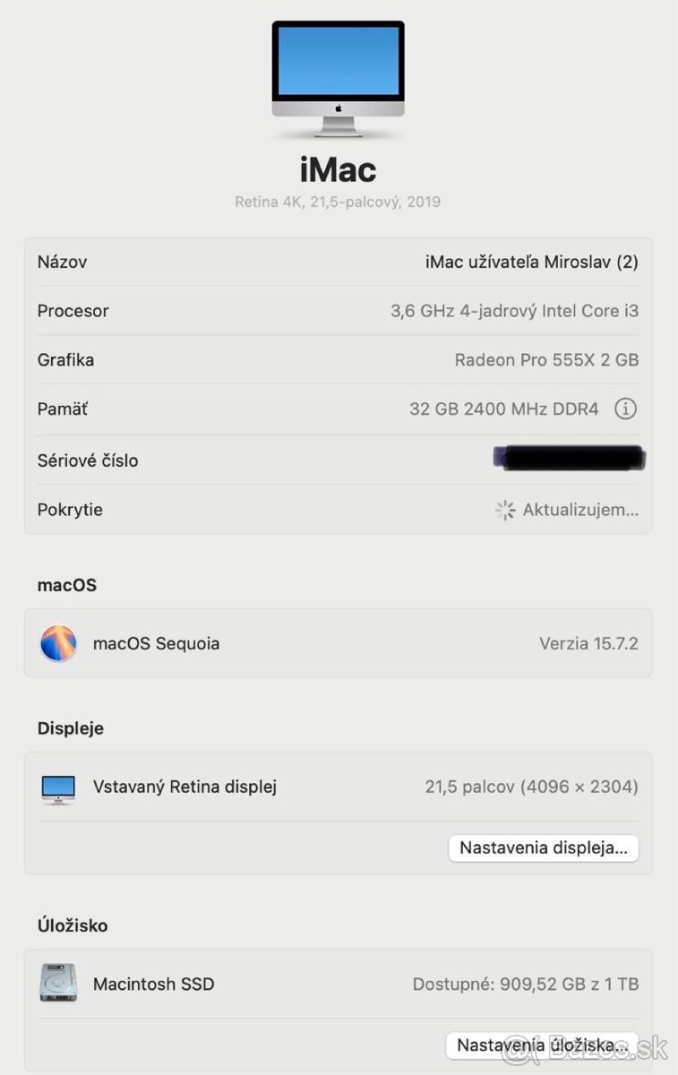 Apple iMac 4K 21,5” 2019, 32 GB RAM, 1TB SSD - 2