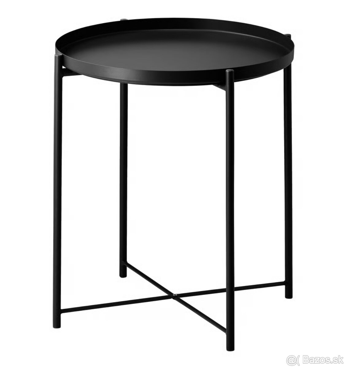 Predam stoliky 2ks GLADOM Stolík s podnosom,čierna, 45x53 cm - 2
